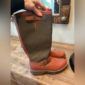 Vintage Chippewa Sunjo Snake Proof Hunting Boots Sz 9 worn once